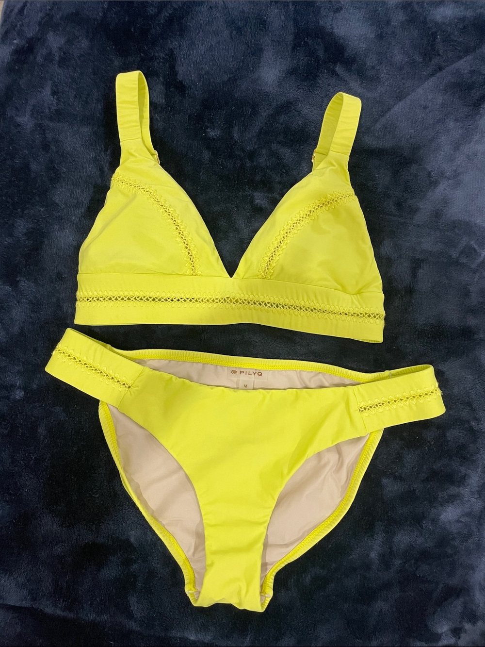 NWOT Pilyq PQswim “ELLIE” Bikini | Neon Yellow | S/M Anthropologie | Fairycore